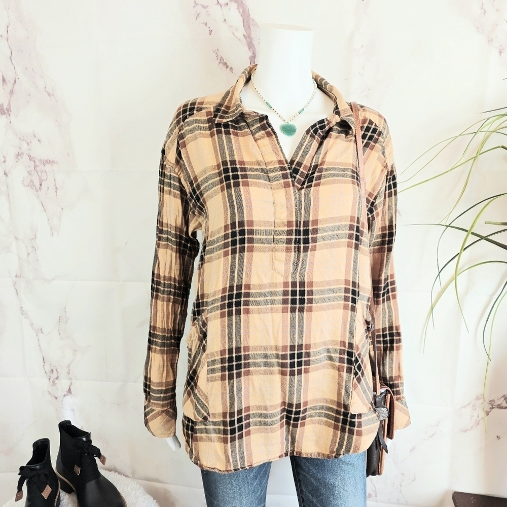 Kavu Plaid Button-Up Women's Top